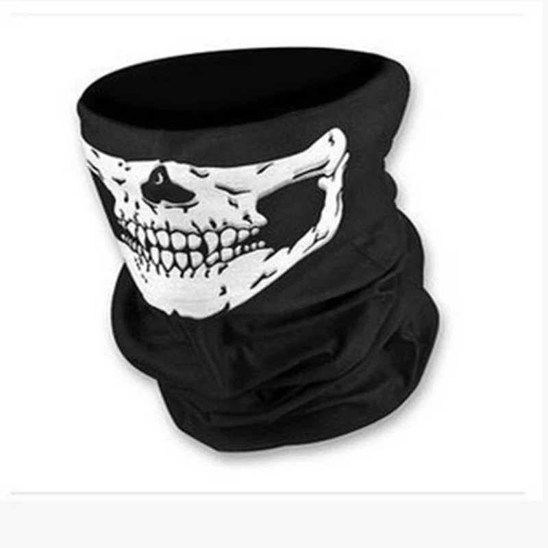3pcsCycling face mask Training Mask Cool Skull Bike Scarf Mask Bandana Motor Bike Sport Scarf Neck Warmer Winter HalloweenXJ241209
