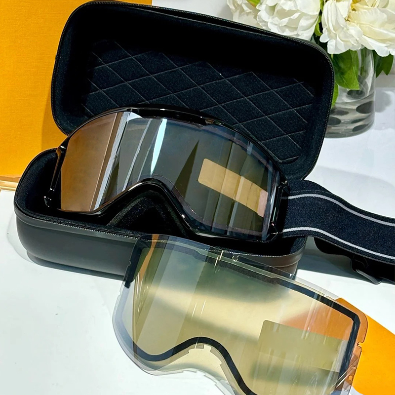 Top Designer Sunglasses Womans Mens Winter Warm Outdoor Sports Ski Goggles Skiing Fashion Mirror Lens Sun Glasses UV400 Protect eyes