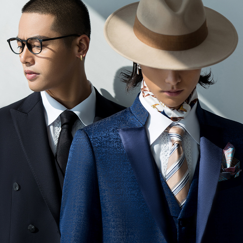 G628 High-end men's suits autumn groom casual suits three-piece slim banquet dress