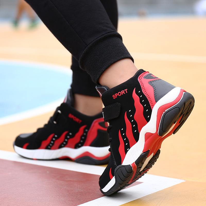 Kids Shoes Sport Boys Basketball Shoes High Top Tennis Children's Sneakers Cutefeet Leather Running Sneakers for Girls Large Youth Size 30 - 41