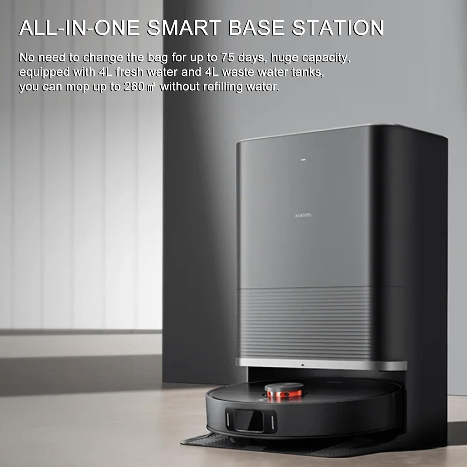 Global Version Xiaomi Robot Vacuum X20 Max Vacuum Cleaner with Wiping Function & All-in-One Station (8000Pa Suction Power;120 Min Battery Life; Auto; 