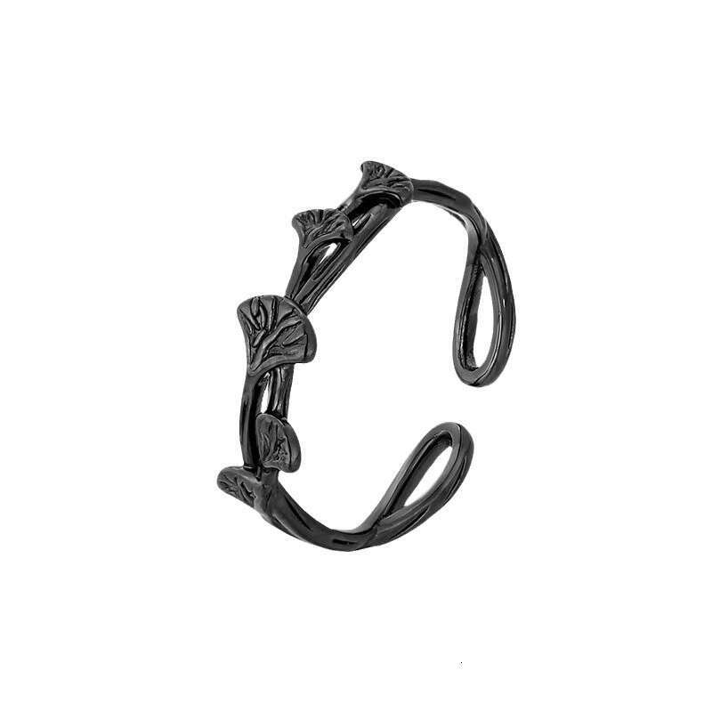New Hot Selling Ginkgo Exquisite Leaf Personalized Fashion Literary Fresh Open Ring
