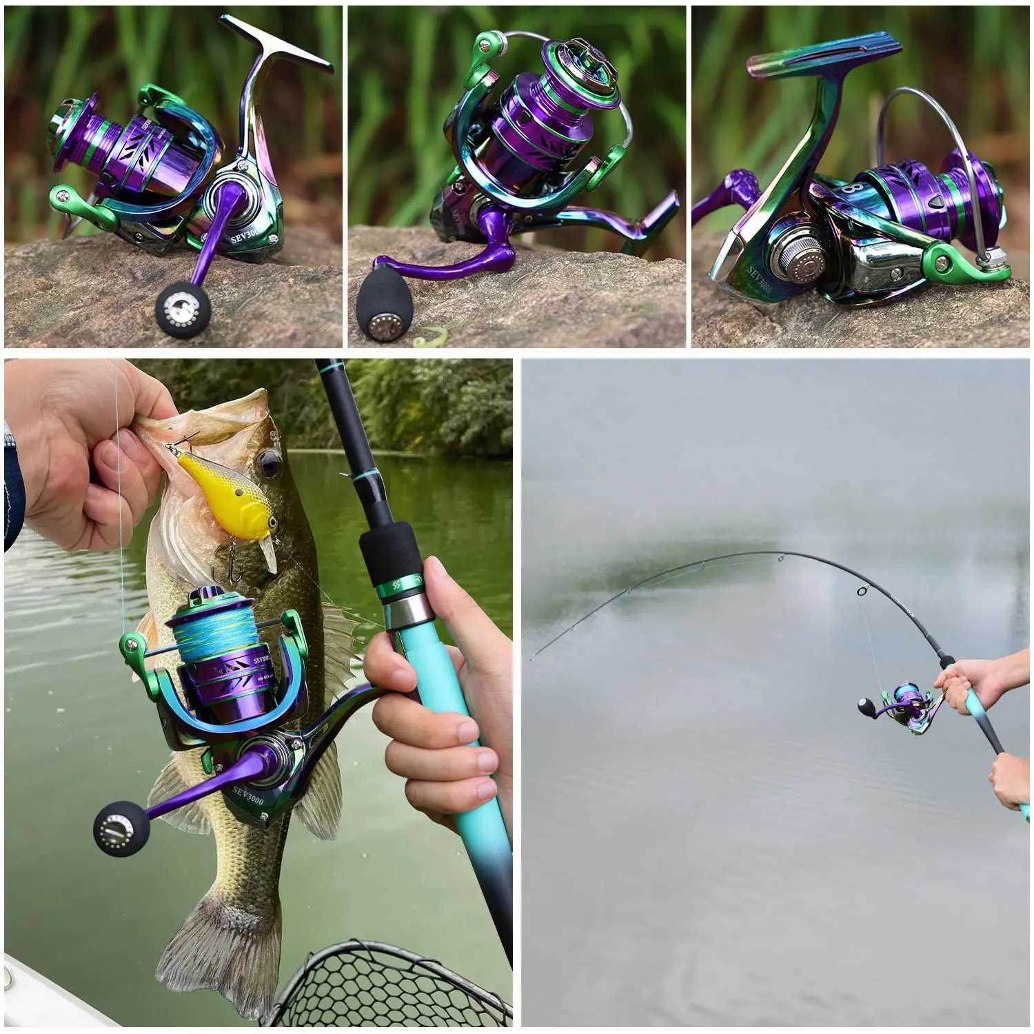 Sougayilang 1000-5000 Spinning Fishing Reel 5.2 1 High Speed Ratio EVA Grip Max Drag 12kg Hand Right/ft Carp Fishing ReelXJ241209