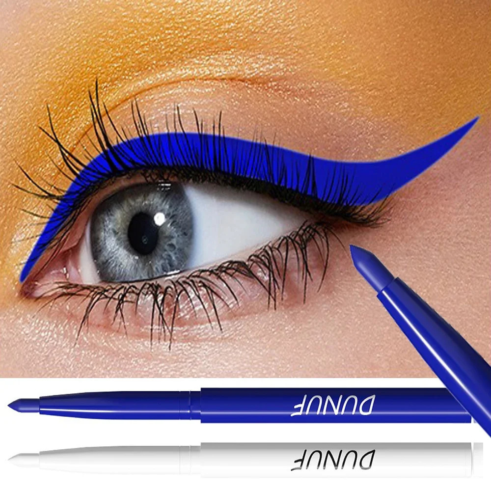 Soft Gel Blue White Eyeliner Pencil Under Eye Highly Pigmented Matte Black Waterproof Eyes Contour Makeup Eyeliner Waterproof 241209