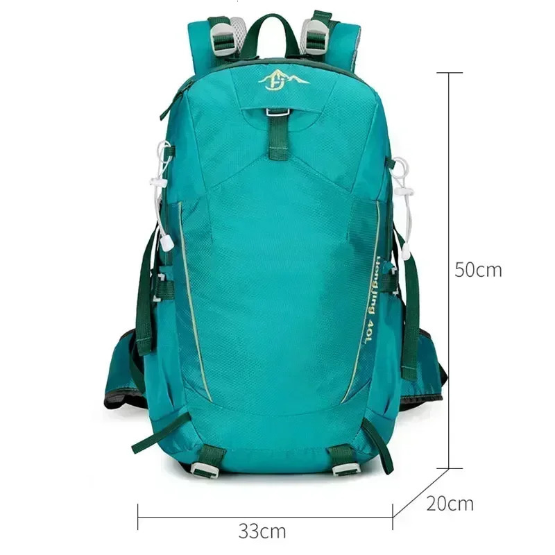 40L Outdoor Hiking Camping Backpack Bag Men Outdoor Waterproof Light Climbing Bag Woman Cycling Backpack With Waterproof Cover 241209