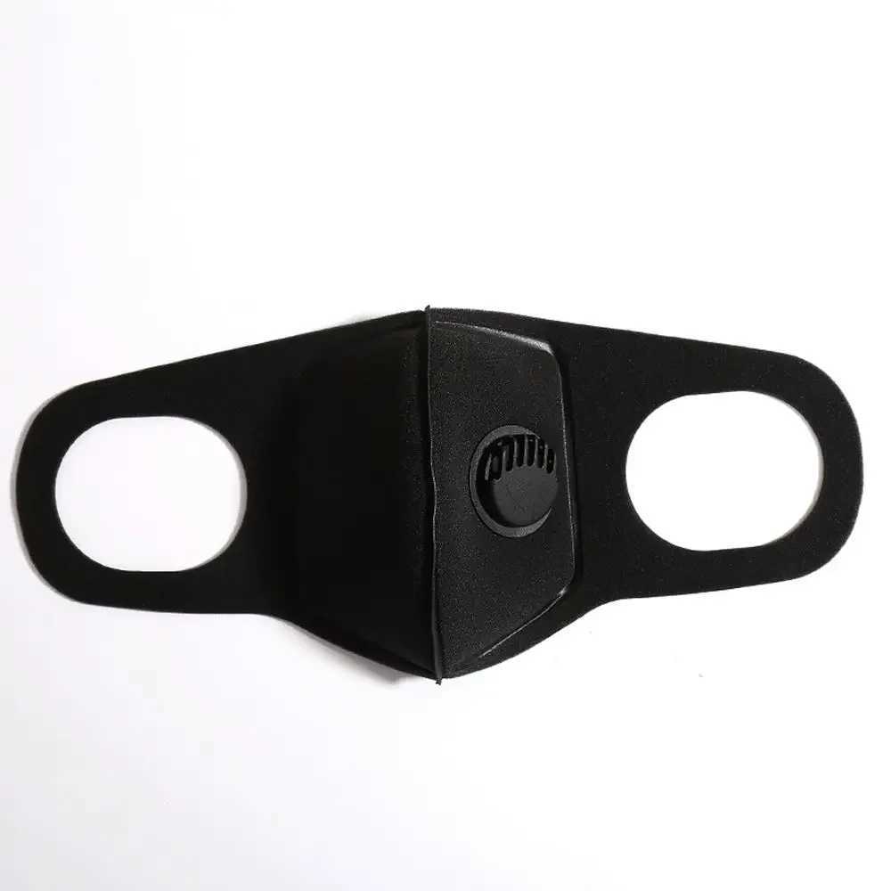 1 Pcs Black Sponge Dust Mask Anti PM2.5 Air Pollution Face Mouth Filter Breathable Washable Reusable Facial Muffle RespiratorXJ241209