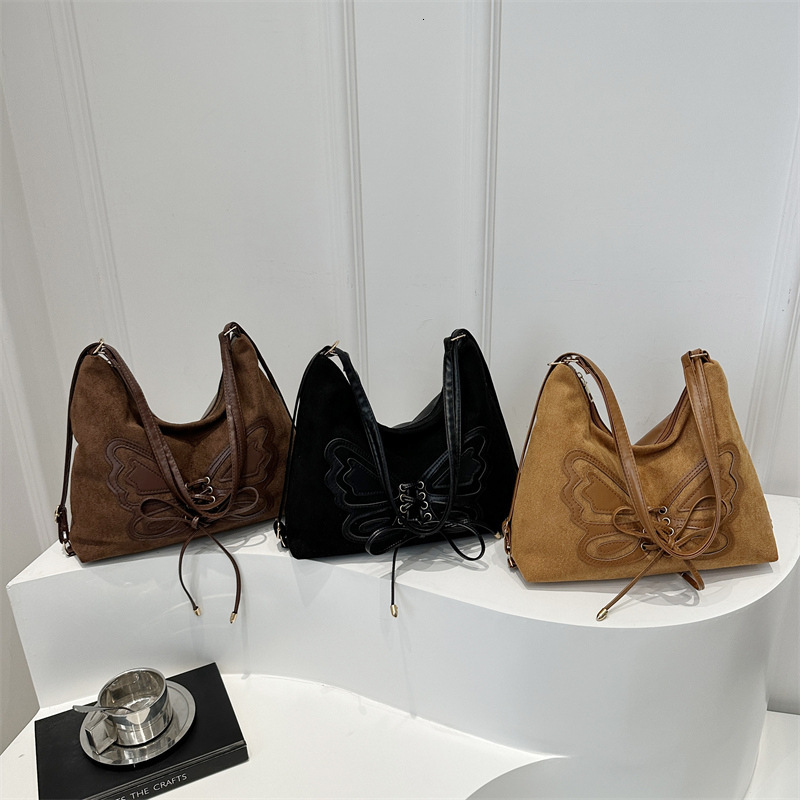 Bag large capacity tote women 2025S designer autumn and winter new suede trendy Korean version fashionable shoulder bag commuting bag