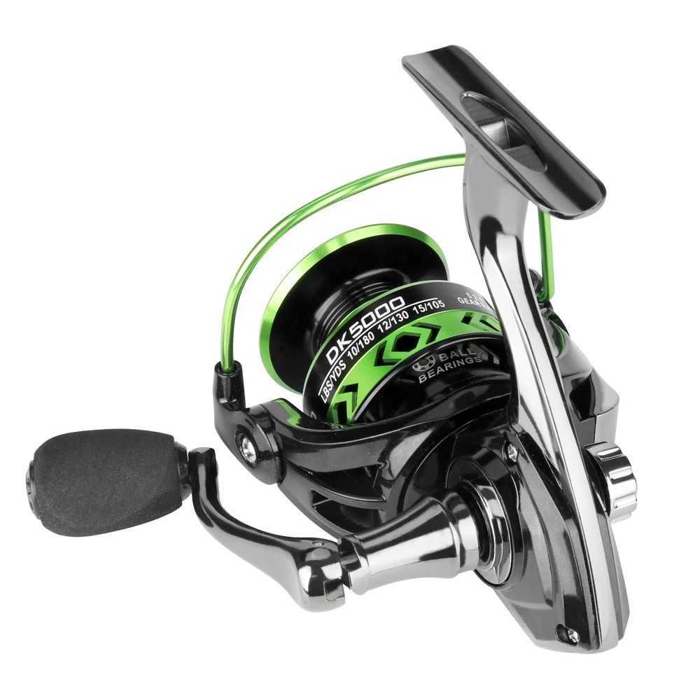 DKIO TK2000~7000 All-Metal Black Green Fishing Reel 5.2 1 Gear Ratio Max Drag 12kg Spinning Reel Freshwater Seawater Dual UseXJ241209