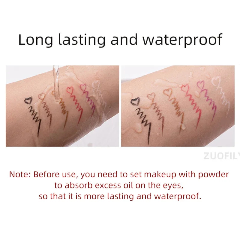 1pc Waterproof Eyeliner Gel Pencil Matte Silkworm Eyeliner Pen Brown Lasting Not Blooming Quick Drying Eye Liner Gel Pen Makeup 241209