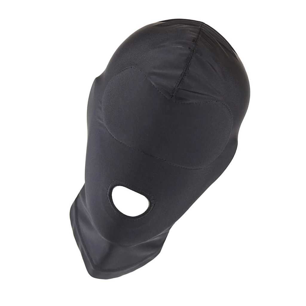 3pcsUnisex Breathable Black Full Face Cover Spandex Zentai Costume Mask Hoods black cool man woman face maskXJ241209