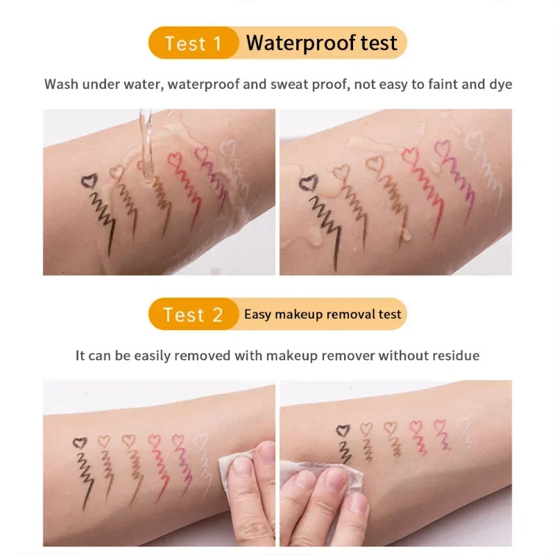Waterproof Eyeliner Gel Pencil Blue Brown Eyeliner Smooth Soft Easy Wearing Matte Concealer Pen Lasting Eyes Makeup Cosmetic 241209