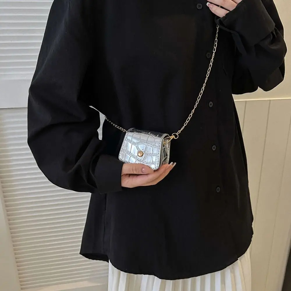 PU Crossbody Bags Cute Mini Versatile Shoulder Bag Chain Simplicity Handbag Women 241203