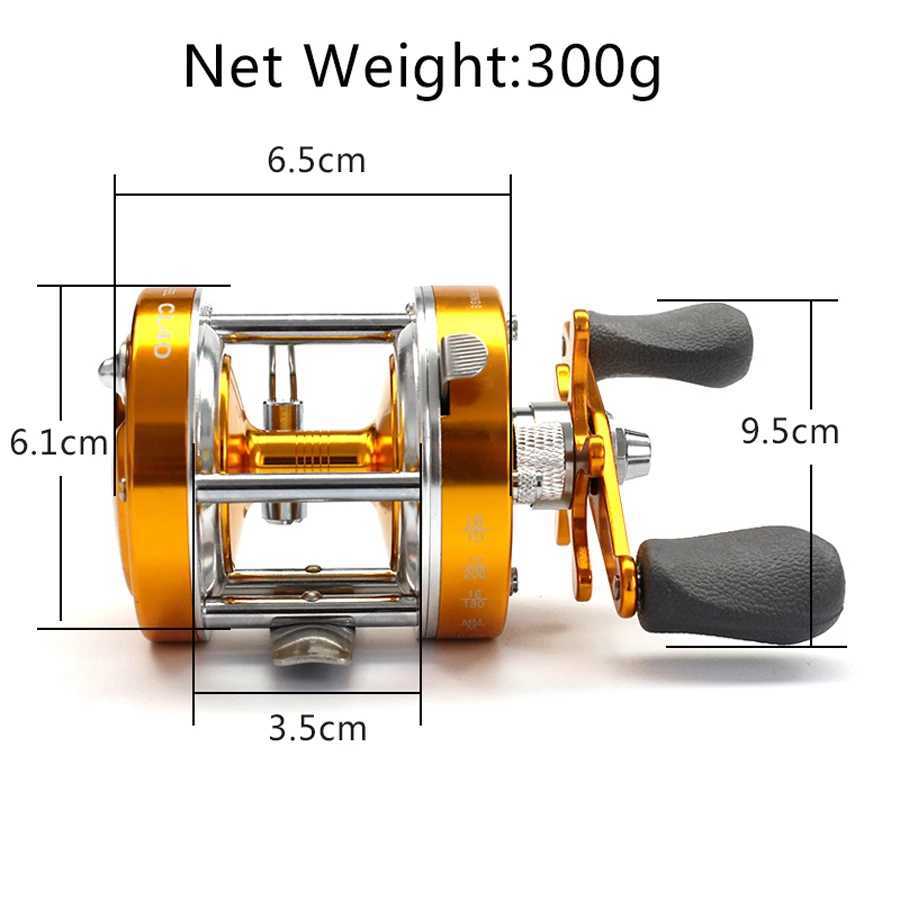 CL40 All Metal Baitcasting Fishing Reel 5.2 1 ft/Right Hand Centrifugal Brake For Small Lures Doub Brake GoldenXJ241209