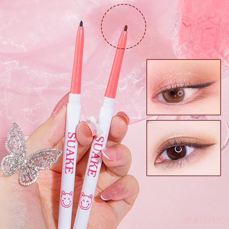 1pcs Beauty Eyeliner Pencil Eyeliner Gel Pen Waterproof Long Lasting Silkworm Pen Black Brown Eyeliner for Beginners Eye Makeup 241209