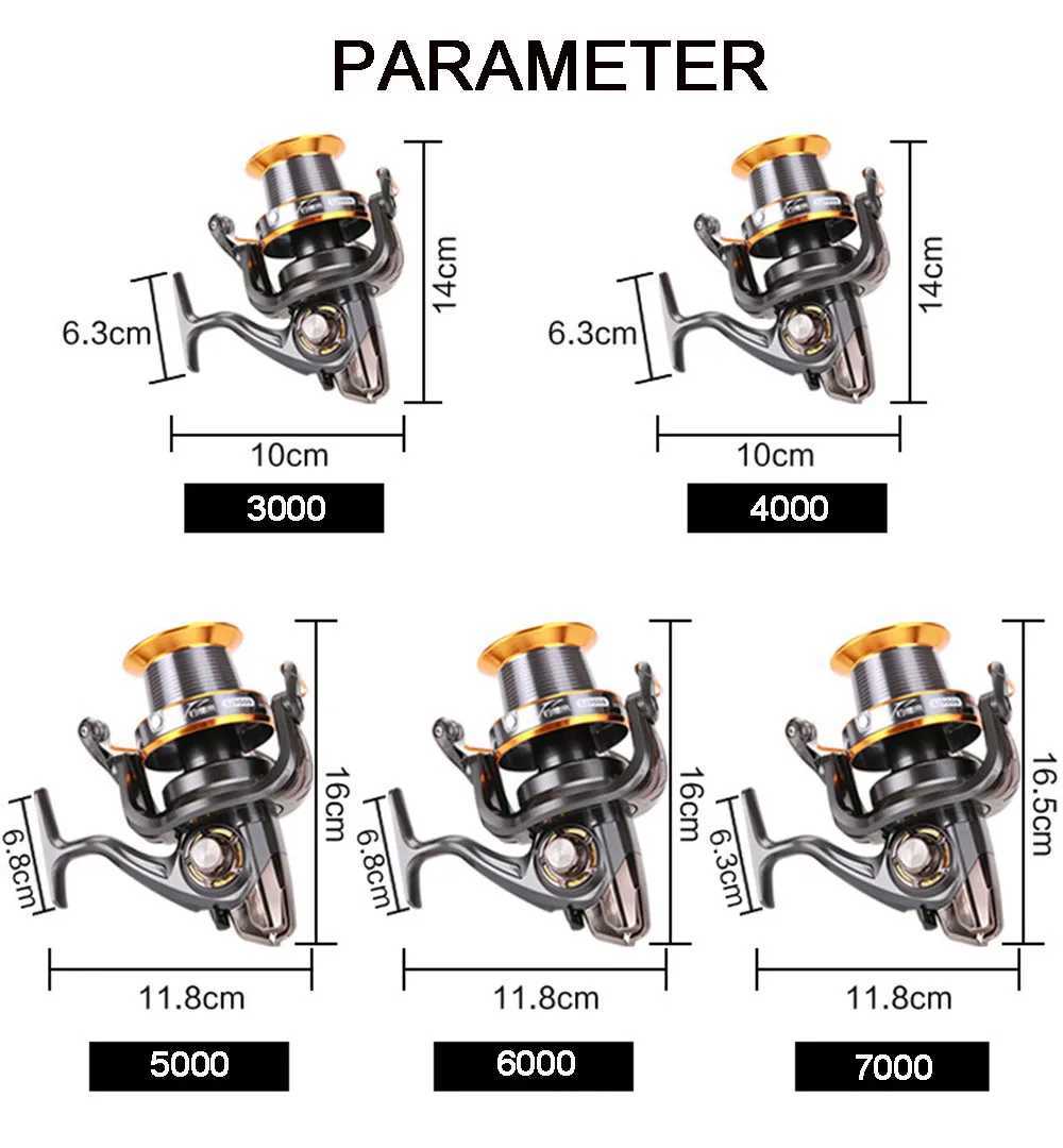 Surf Casting Reel 12+1 BB 5.2 1/5.1 1/4.1 1 Long Shot Sea Fishing Reels Cast Wheel Spinning Fish Reel 3000-9000 Series SnakeXJ241209