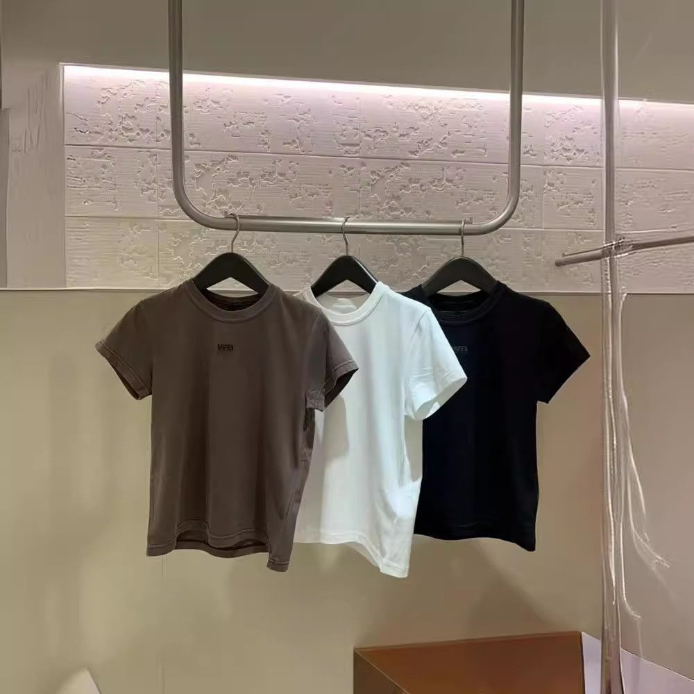 Letter Fashion Simple Print Pure Cotton T-shirt Women Summer O-Neck Short-Sleeve Tshirt Top Lady All-Matching Slim Fit Tees