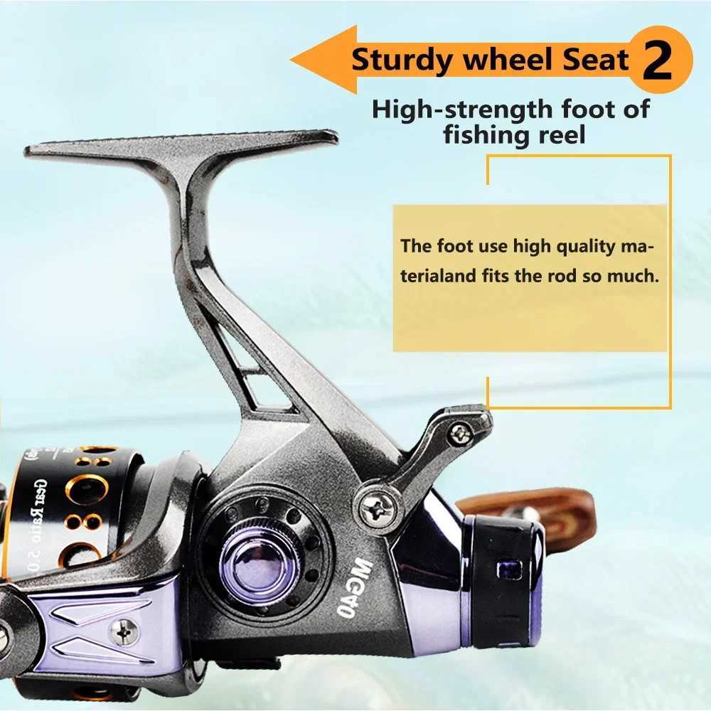 New 30 40 50 60 Doub Brake Design Fishing Reel Super Strong Carp Fishing Feeder Spinning Reel wheel fishing MG Big FishXJ241209