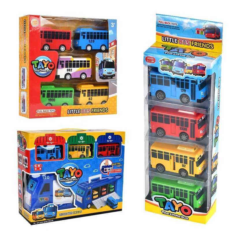 New Tayo mini bus mini bus toy set door opener slide and pullback childrens toy bus X241209