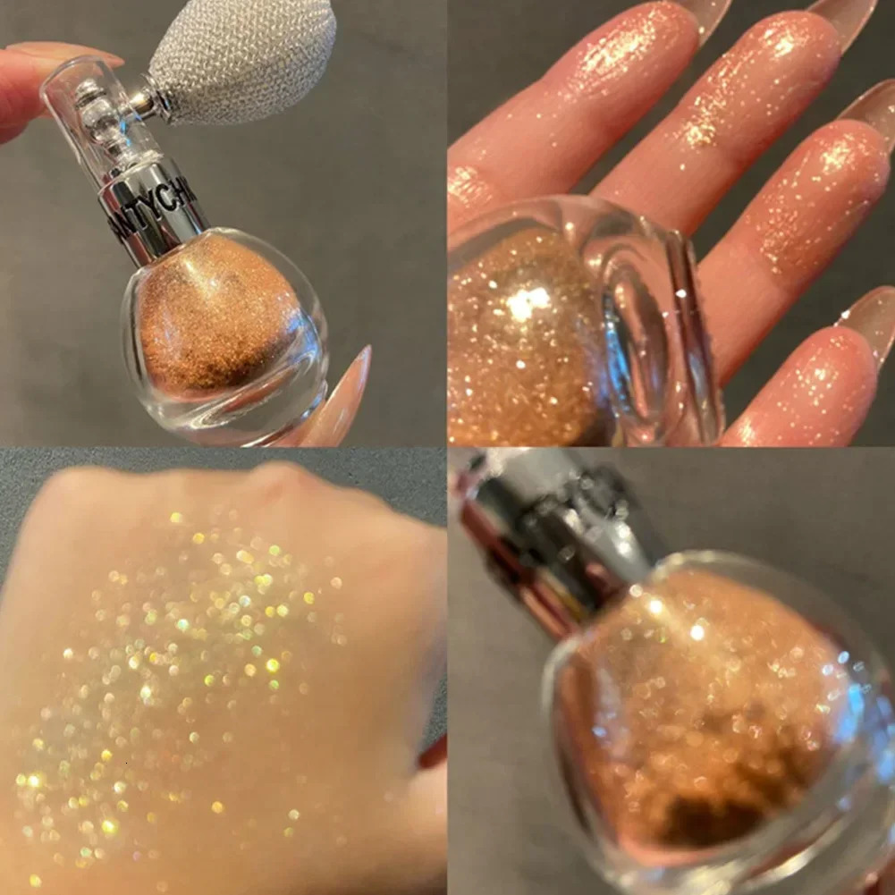 High Gloss Body Diamond Shimmering Spray Powder Highlight Powder Makeup Suitable for Facial and Body Skin Hair Clothes Cosmetics 241209