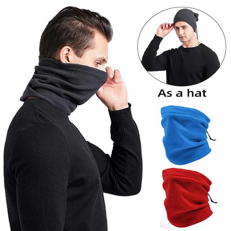 1 Pcs Winter Adults Drawstring Fleece Neck Sleeve Scarf Men Women Windproof Tube Scarves Face Snowboard Ski Cycling ScarvesXJ241209