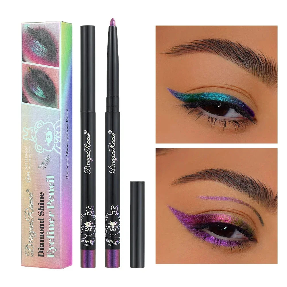 Chameleon Eyeliner Gel Pen Waterproof Chameleon Eyeshadow Pencil Long Wear MultiChrome Eyeliner Glitter Highlights Eye Makeup 241209