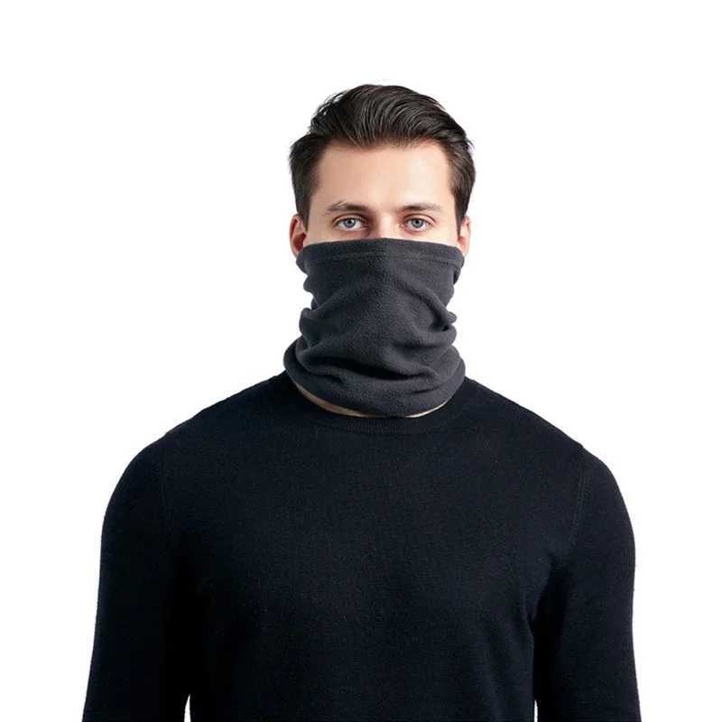 1 Pcs Winter Adults Drawstring Fleece Neck Sleeve Scarf Men Women Windproof Tube Scarves Face Snowboard Ski Cycling ScarvesXJ241209