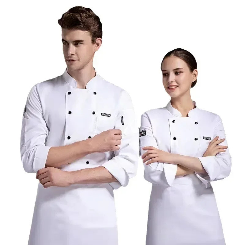 Grand el Chef Uniforms for Men and Women Thickened Breathable Kitchen Catering Cake Room Pot Kitchen Clothing 241209