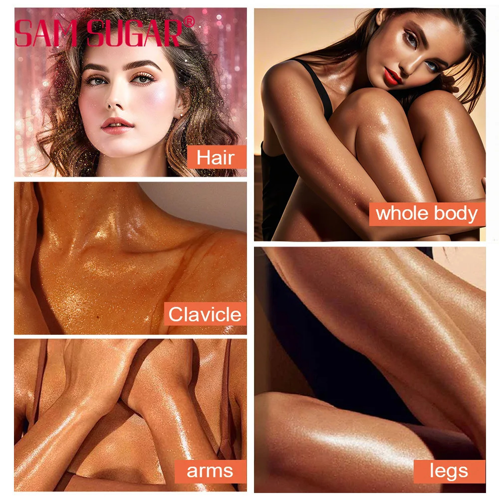 Air cushion highlighter glitter multifunctional three-dimensional brightening pearlescent eyeshadow body patting powder 241209