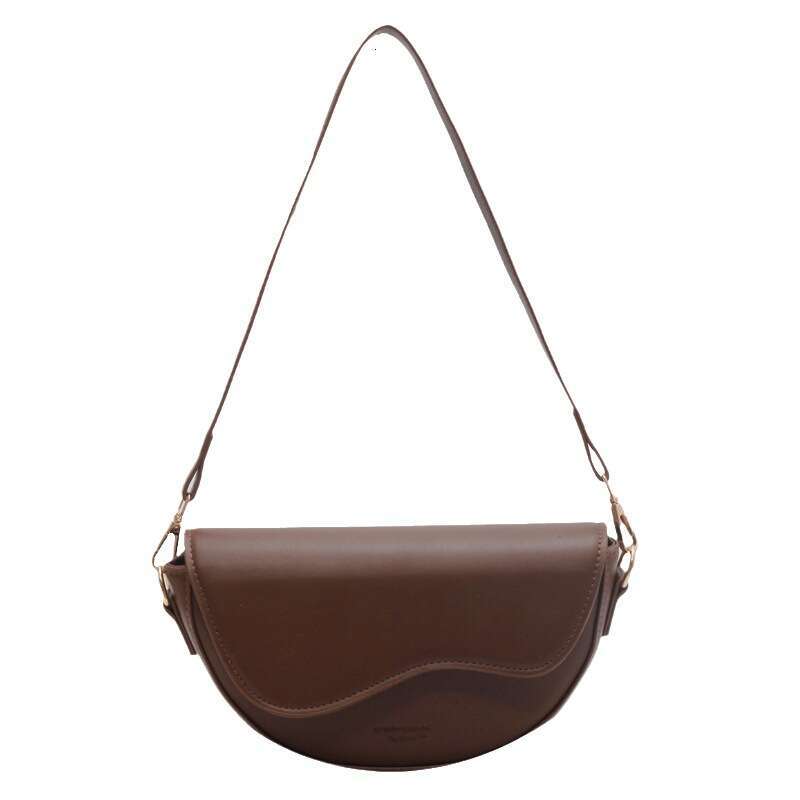 Women's 2024 new texture trend popular versatile crossbody fashionable small square shoulder saddle bag