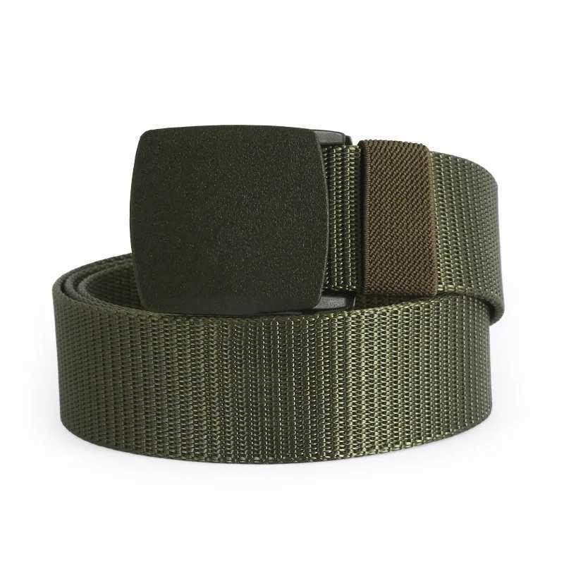 Authentic tactical belt quick release outdoor military belt soft genuine nylon sports accessories mens and cultural army green belt X241209