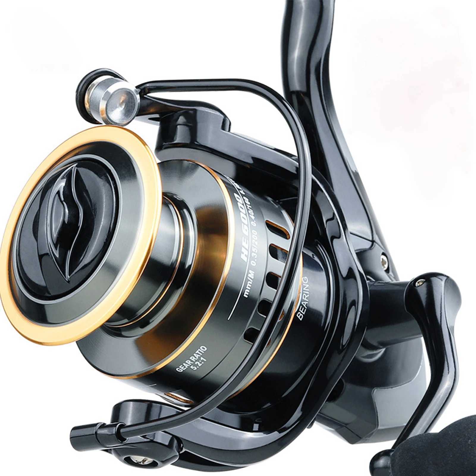Fishing Reel HE7000 Spinning Reel Max Drag 10kg 5.2 1 High Speed Metal Spool Spinning Reel Carp Reel Fishing Accories HE500XJ241209