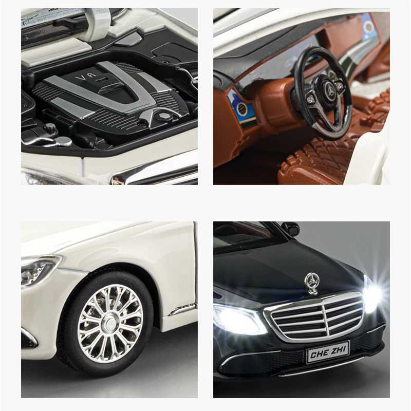 1 24 E-Class E300 L Alloy Car Model Simulation Die Casting Metal Car Model Sound and Lighting Series Childrens Toy Gifts X241209