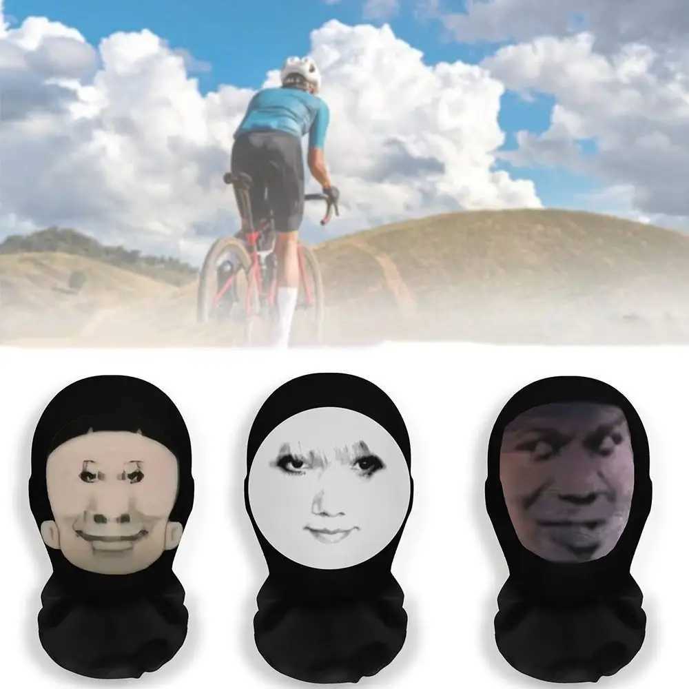 3pcs3D Funny Full Face Mask Expression Pack Mask Funny Headgear Mesh Mask Breathable Funny Headgear Elastic Mesh Full Face MaskXJ241209