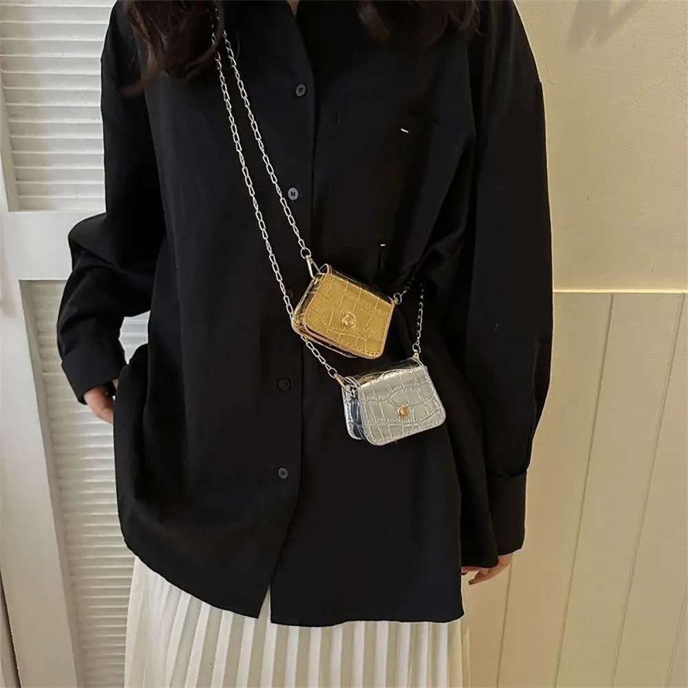 PU Crossbody Bags Cute Mini Versatile Shoulder Bag Chain Simplicity Handbag Women 241203