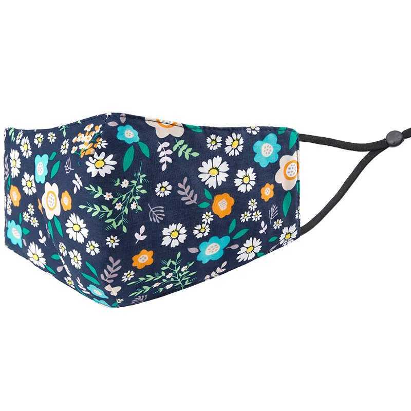 3pcsBreathable Flower Face Mask Fabric Mascarilla Outdoor Facemask Washable Reuse Face Mascarilla Reutilizable Mascara WholesaleXJ241209