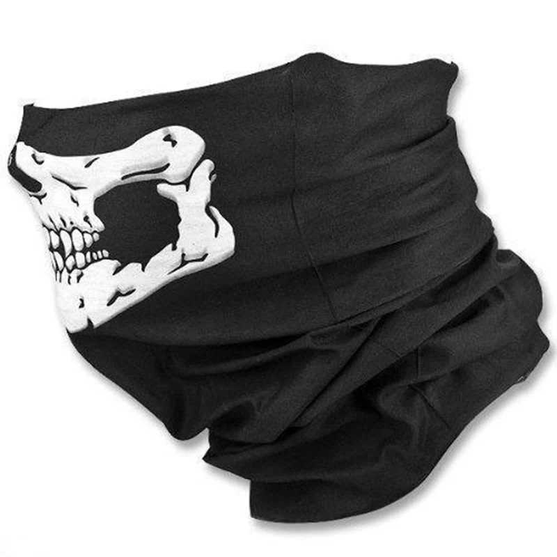 3pcsCycling face mask Training Mask Cool Skull Bike Scarf Mask Bandana Motor Bike Sport Scarf Neck Warmer Winter HalloweenXJ241209