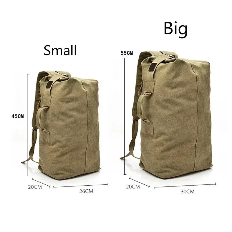 Large Capacity Travel Climbing Bag Backpack Women Bags Canvas Bucket Bag Shoulder Sports Bag Male 241209