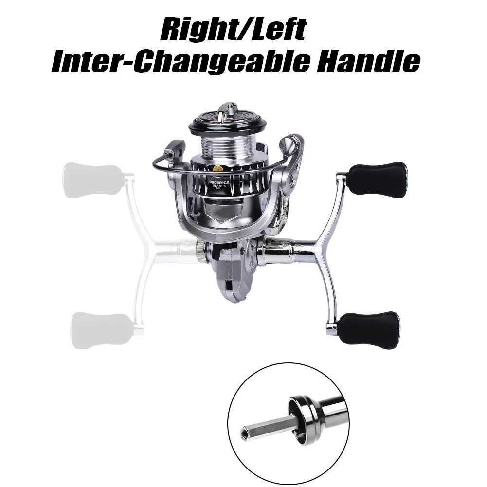 Spinning Fishing Reels ft/Right Interchangeab 5.2 1 Gear Ratio Spinning Reel 11LBs/13.2LBs Max Drag 7+1BB Bearings FishingXJ241209