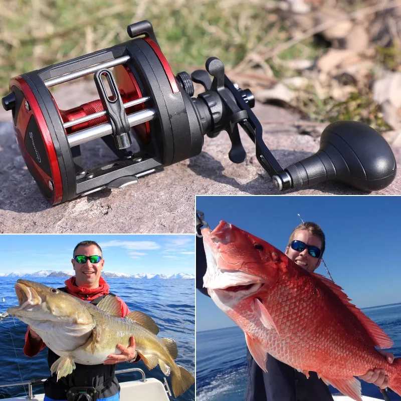 Sougayilang Trolling Fishing Reels Aluminum Alloy Spool Saltwater Drum Fishing Reel 3+1BB 3.8 1 Max Drag 25kg Fishing Tool PescaXJ241209
