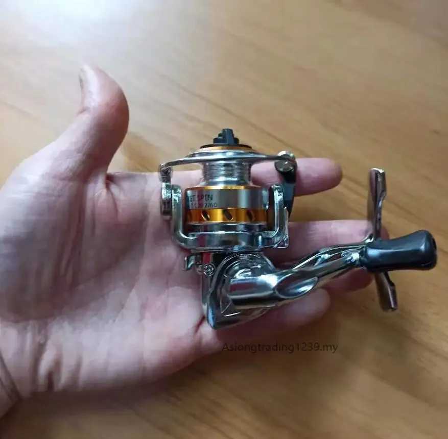 Best Full Metal Mini Fishing Reel Small Size Spinning Reels All metal Spool Wheel Ice Raft Lure Bait Casting Wheels TackXJ241209