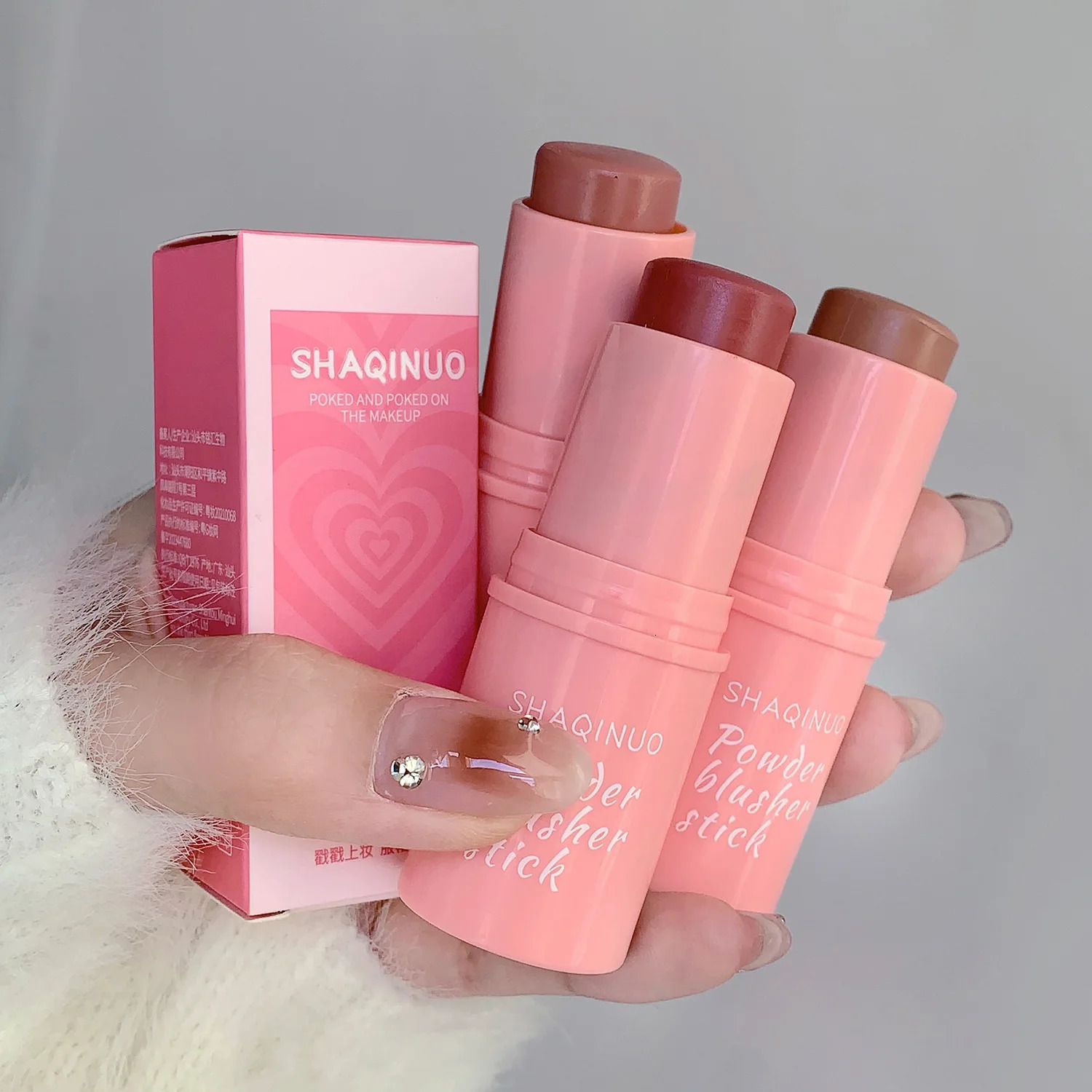 Rouge Blush Stick Waterproof Natural Cheek Blusher Cream Lasting High Color Rendering Brightening Skin Tone Korean Face Cosmetic 241209