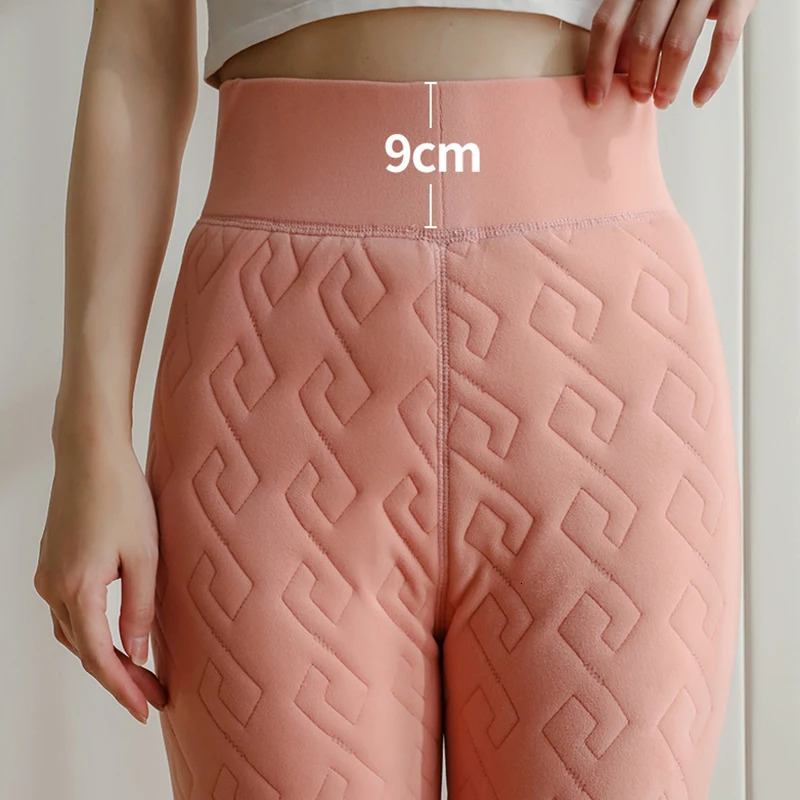 Super thick cashmere legs womens winter high waist weight loss wool tight pants for warmth wool insulation Trouser 241206