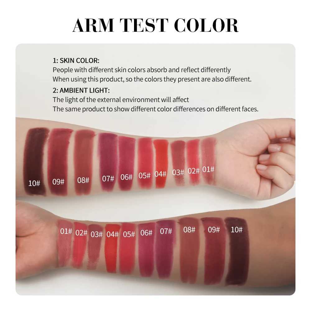 Rose Pitaya Matte Lipstick Velvet Waterproof Long Wear High-pigmented Lipgloss 10 Colors Fruite Lip Liner Pencile CosmeticsXJ241209