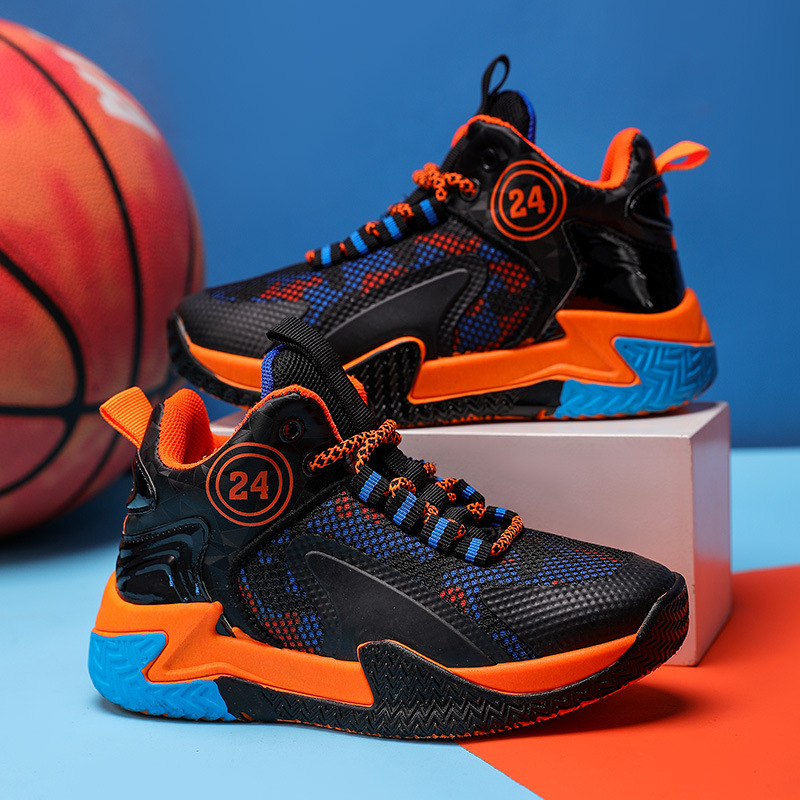 Athletic Outdoor Children Basketball Shoes for Boys Girls Kids Teenagers Non-slip Lace Up Littlesprouts Outdoor Training Sneakers Tennis Shoes Sizes 2