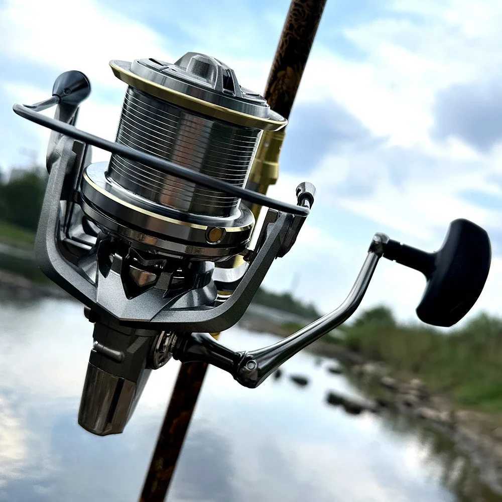 Long Casting Big Fishing Reel 8000-14000 Series+Braid Line Set 4.8 1 Gear Ratio Smooth Metail Spool 20KG Max Drag for All WatersXJ241209