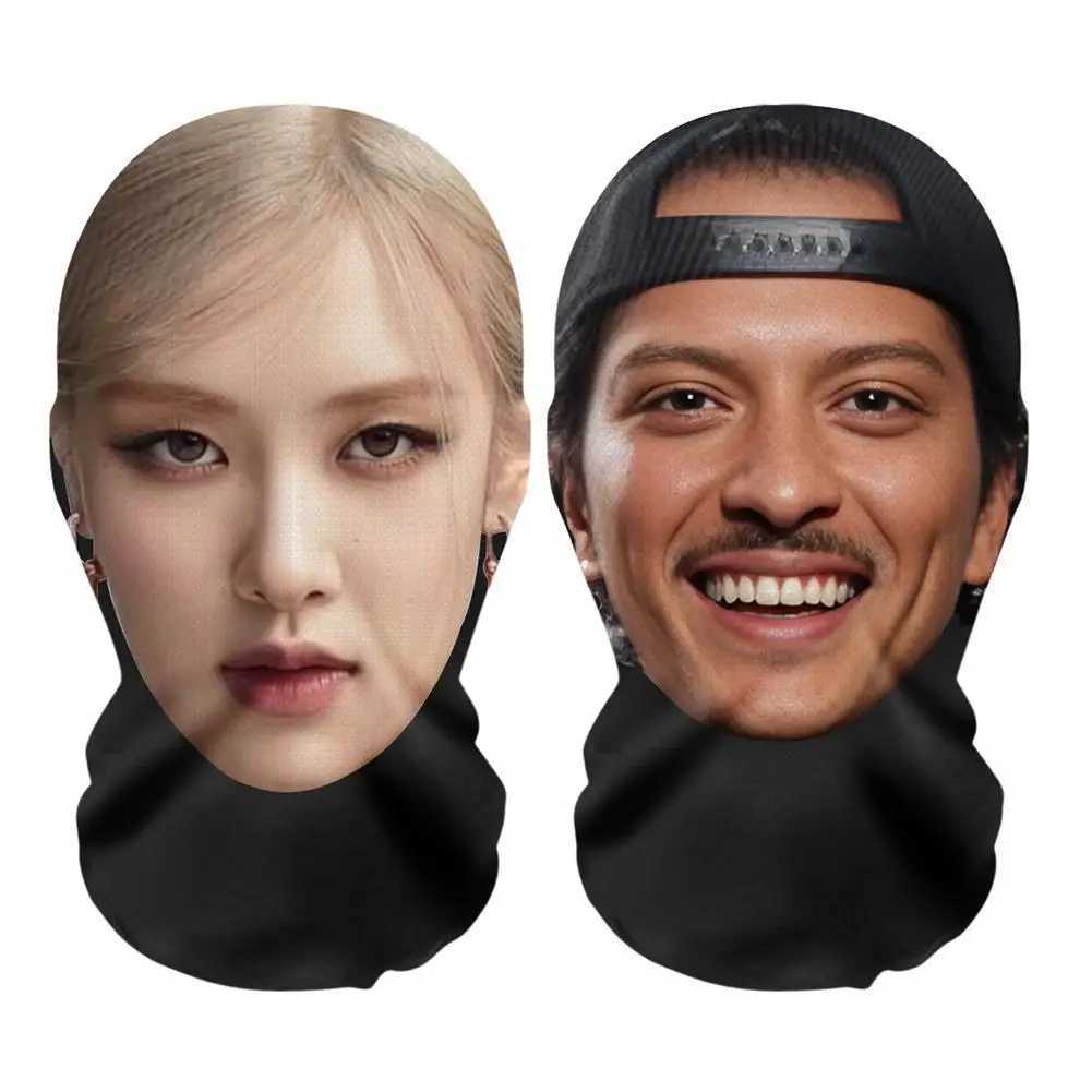 3pcsFull Face Mask Interesting 3D Printed Seamless Simulation Mesh Mask For Men Women Apt Songs Party Supplies Cosplay PropsXJ241209