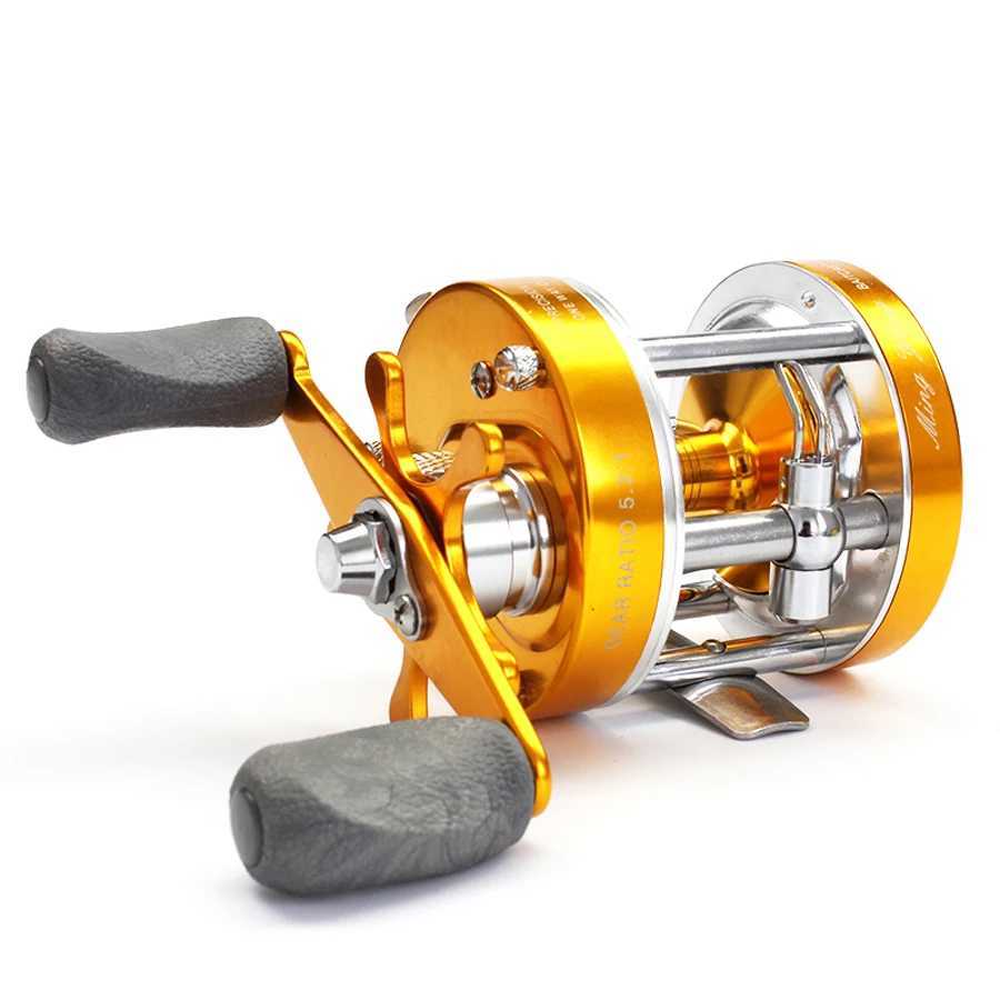 CL40 All Metal Baitcasting Fishing Reel 5.2 1 ft/Right Hand Centrifugal Brake For Small Lures Doub Brake GoldenXJ241209