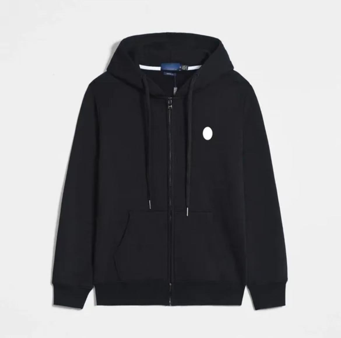 mens hoodies designer zip up hoodie sweatshirt long sleeve Recreational sports Sweatshirts polo Loose hooded cardigan jacket Pure cotton solid coat si