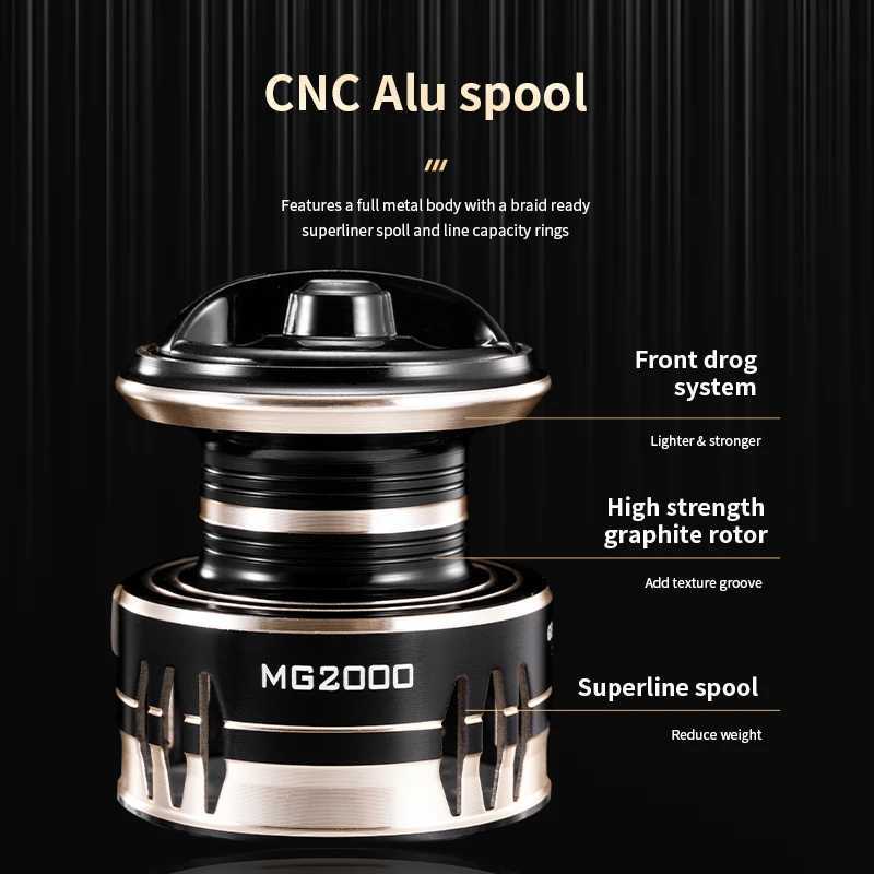 Rooblinos MG Spinning Reels Saltwater Freshwater Fishing Reel Ultralight Metal Fe Smooth And Tough High Speed Fishing ReelsXJ241209