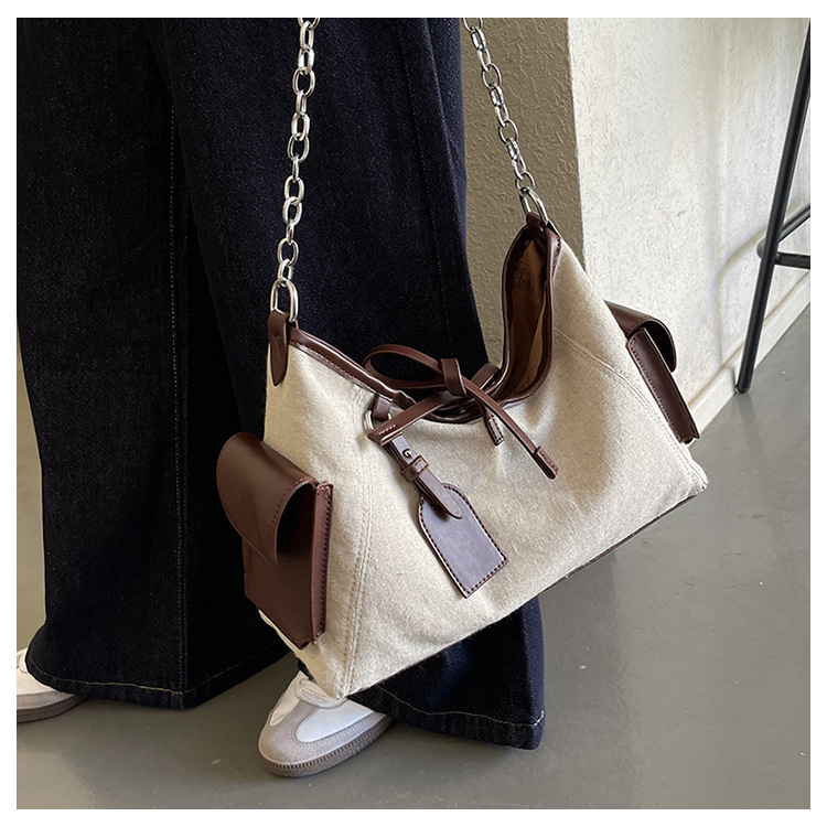 2025 Designer Free designer 3 shipping bag Shoulder Bags Canvas Splicing Large Capacity Tote black Underarm Bag Fashion